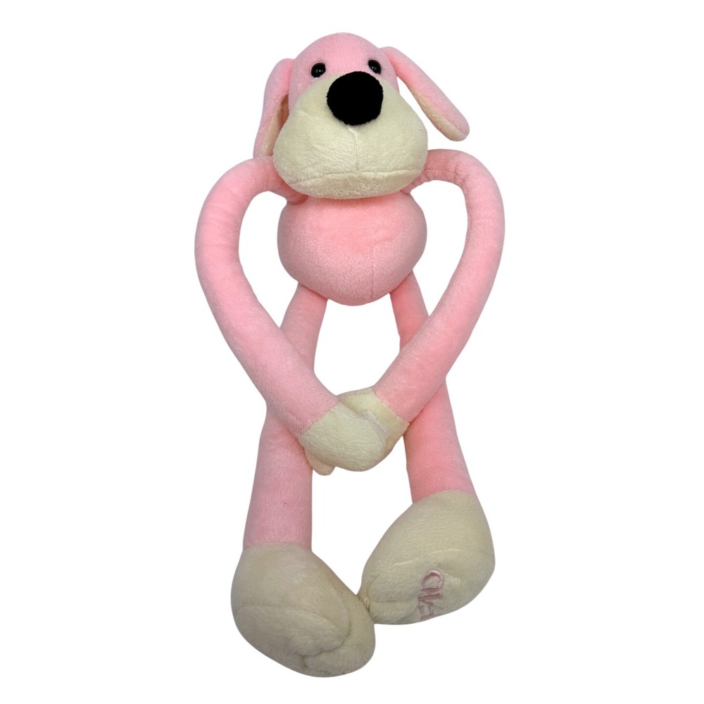 FAO Schwarz Pink Long Leg Dog Plush Stuffed Animal Toy 16 inch Toys R Us 2011